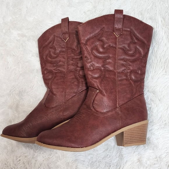 Karyn's Special - Size 11 - Women's Cowboy Cowgirl Pointed Toe Stitched Boots - Picture 5 of 15